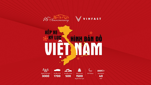 Xếp xe kỷ lục hình bản đồ Việt Nam 2