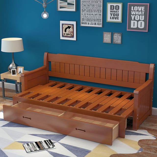 Ghế gỗ kéo ra thành giường 
